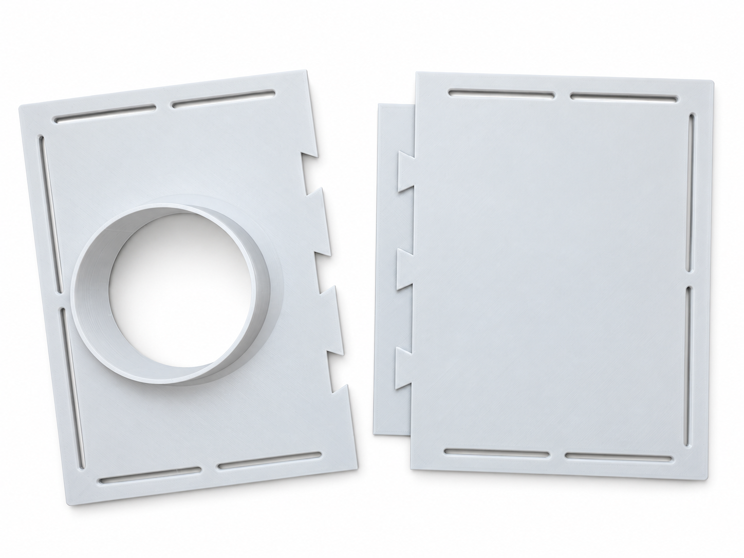 Cover plate for ventilation grid with 100 mm hose connection and winter cap