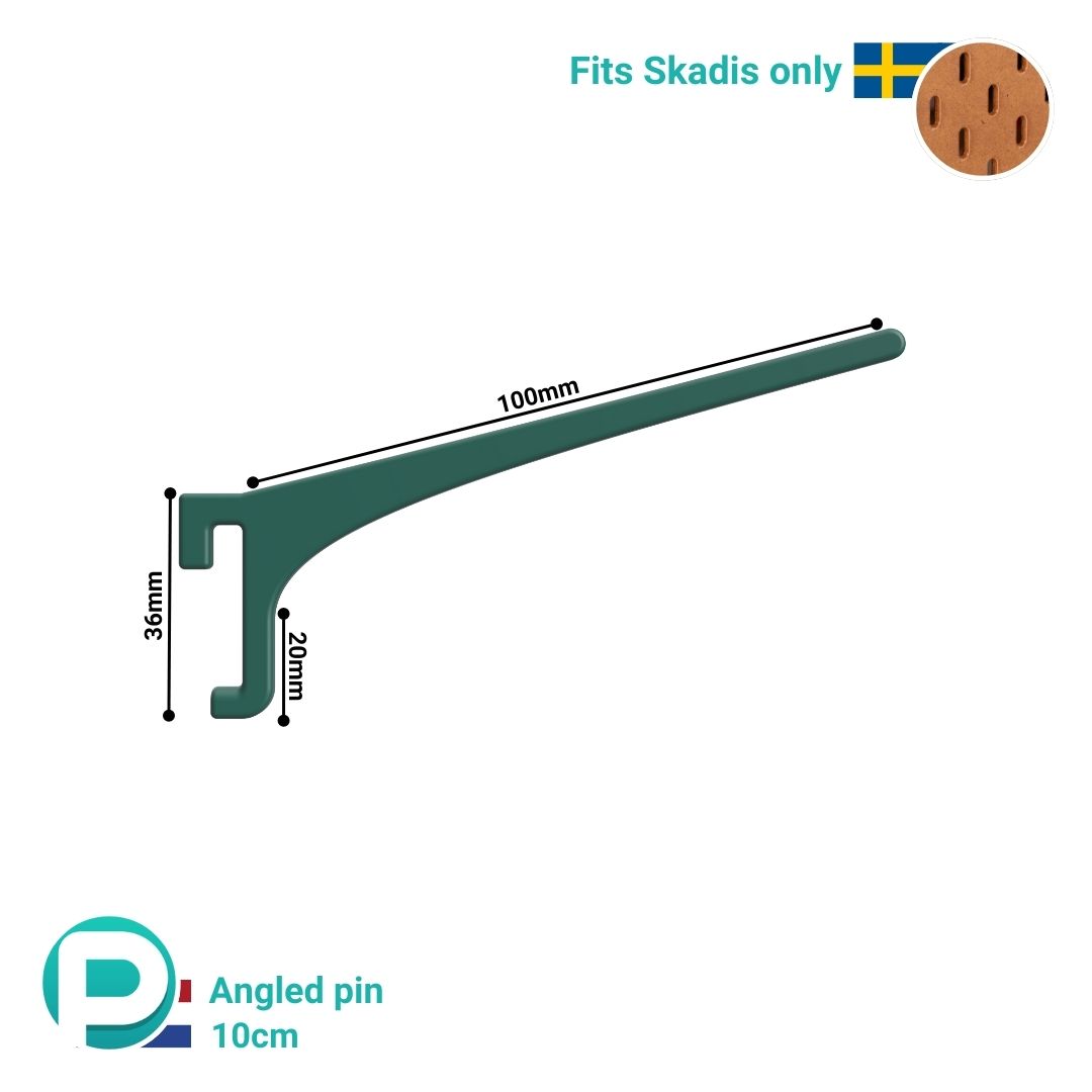 Schuine Pin (10 cm) voor Pegboard