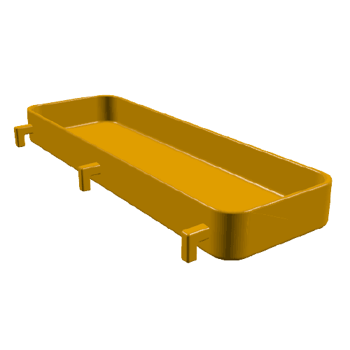 Bakje 180x55x18mm voor IKEA Skadis