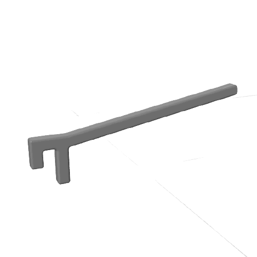 Pin 80mm universeel voor IKEA Skadis